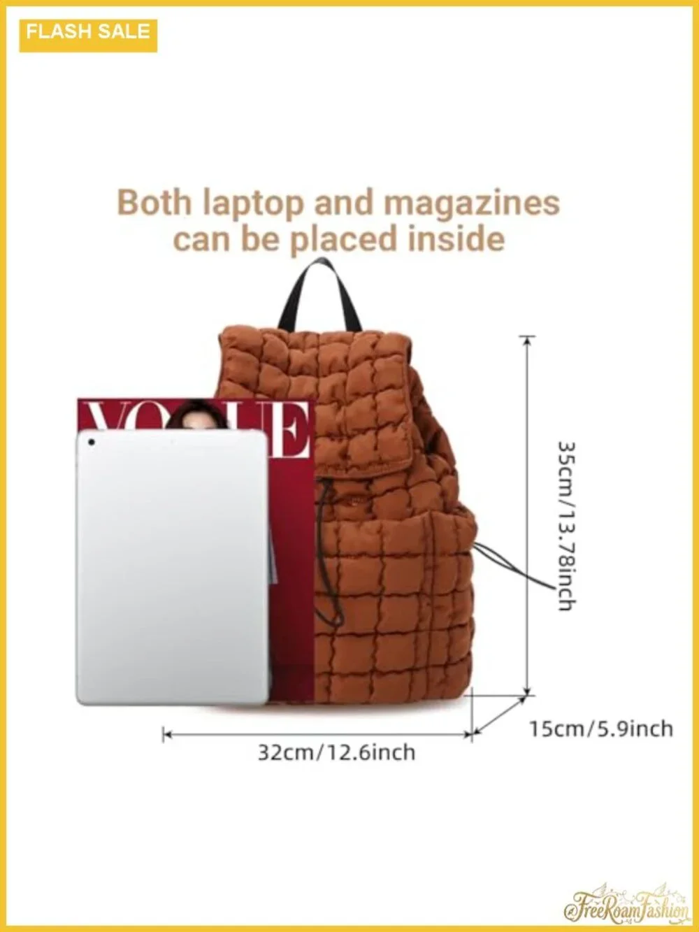 Women's Quilted Puffer Backpack Lightweight Drawstring Rucksack with Anti-Theft
